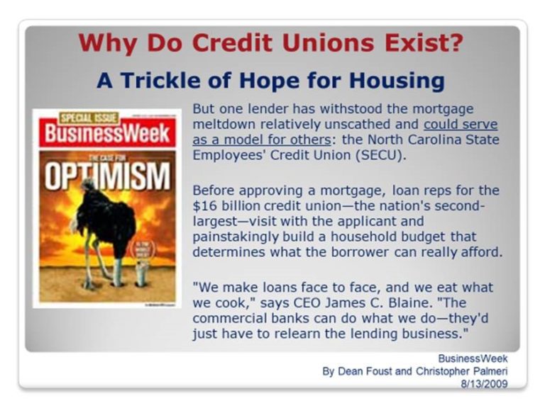 Credit Union Leadership in a Prior Crisis Just a Member